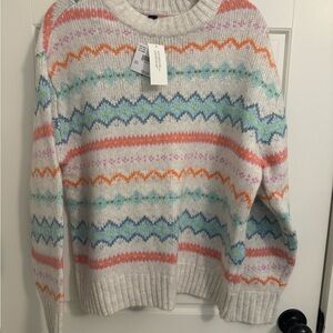 American Eagle Outfitters Multicolor Patterned Sweater